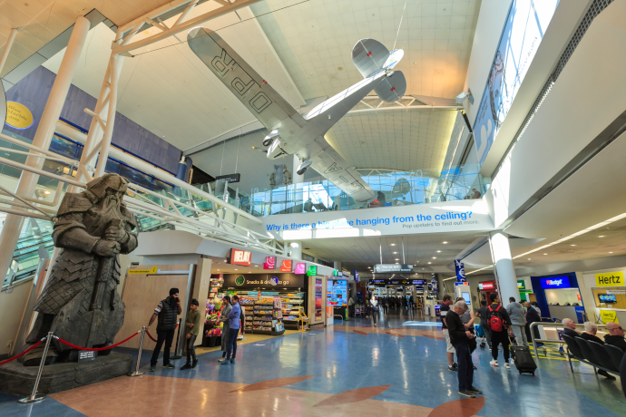 Auckland Airport (AKL) has two passenger terminals.